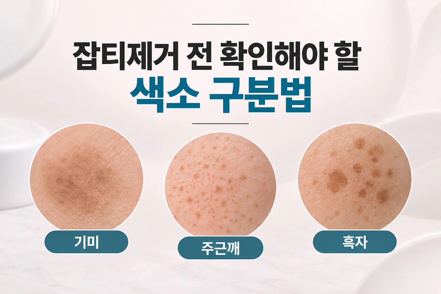 잡티제거 전 확인해야 할 색소 구분법과 치료 레이저 종류를 안내